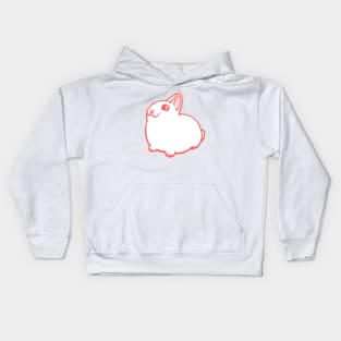 White Red-Eyed Bunny Rabbit Coney Kids Hoodie